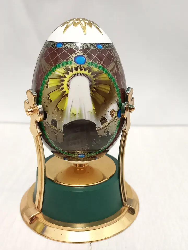 Decorative Easter egg with the image of Jesus Christ and Cyrillic letters ХВ Ukrainian souvenir