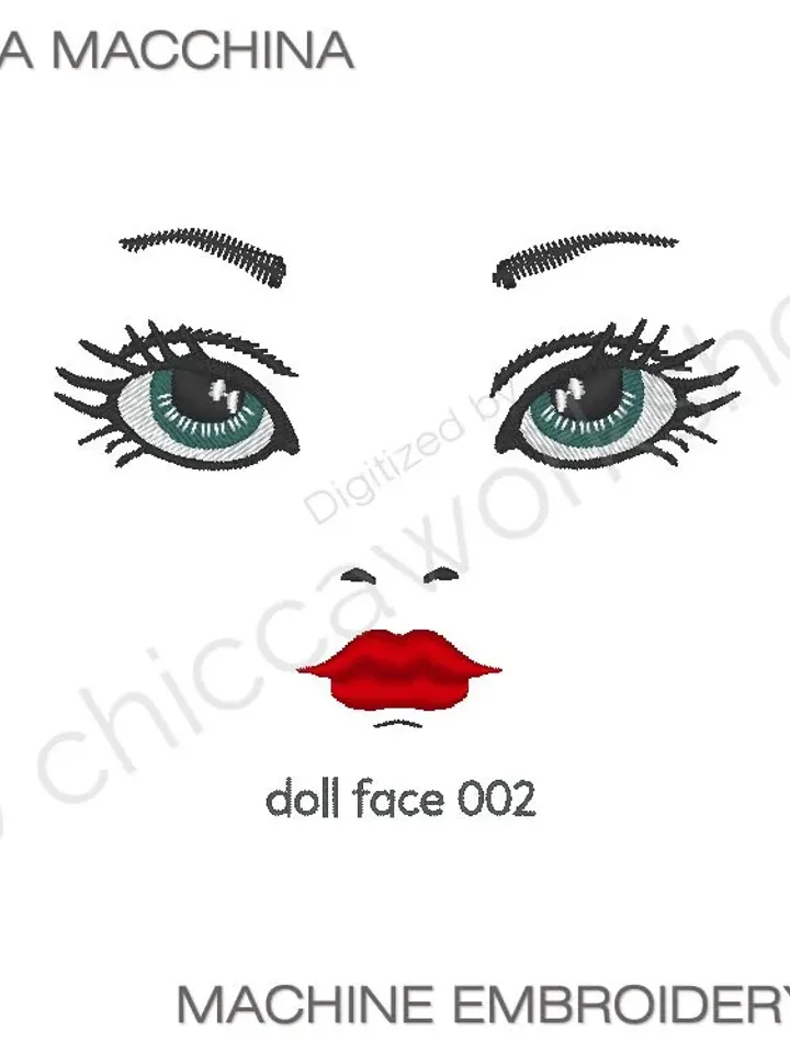 Dolls Faces - Ricamo a macchina