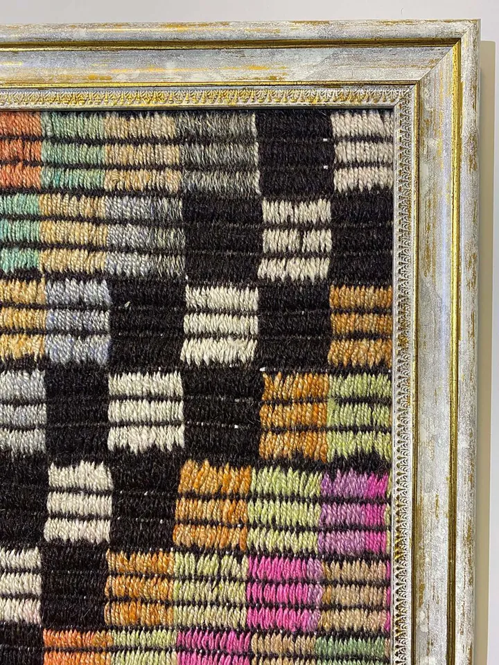 Vintage wall kilim art, unique hand-woven woolen kilim on the wall, home decor , 50x70 cm