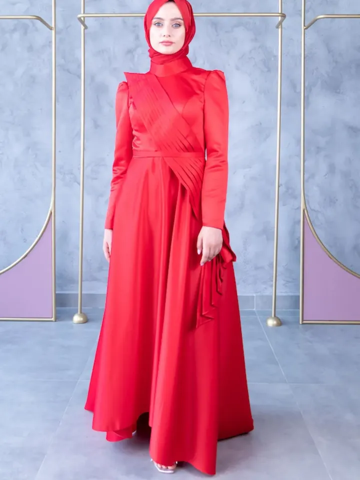 AHUNARE HIJAB - Wedding Dress, Muslim Evening Gown, Nikah, Islamic Wedding, Engagement, Bridesmaid,