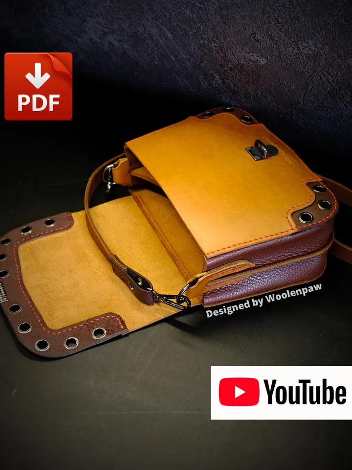 Leather pattern to make a leather bag - Oxi. BG27
