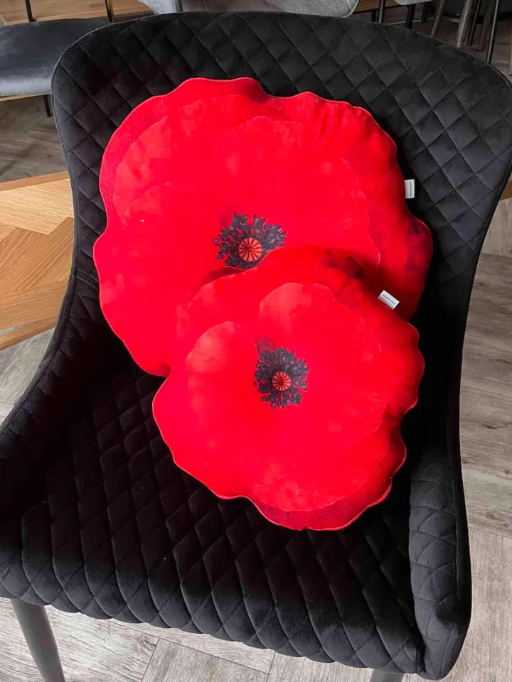 Red poppy pillows / set flower pillow / red poppies pillows / wildflowers / summer flowers / coquelicot rouge / mohnhlumen