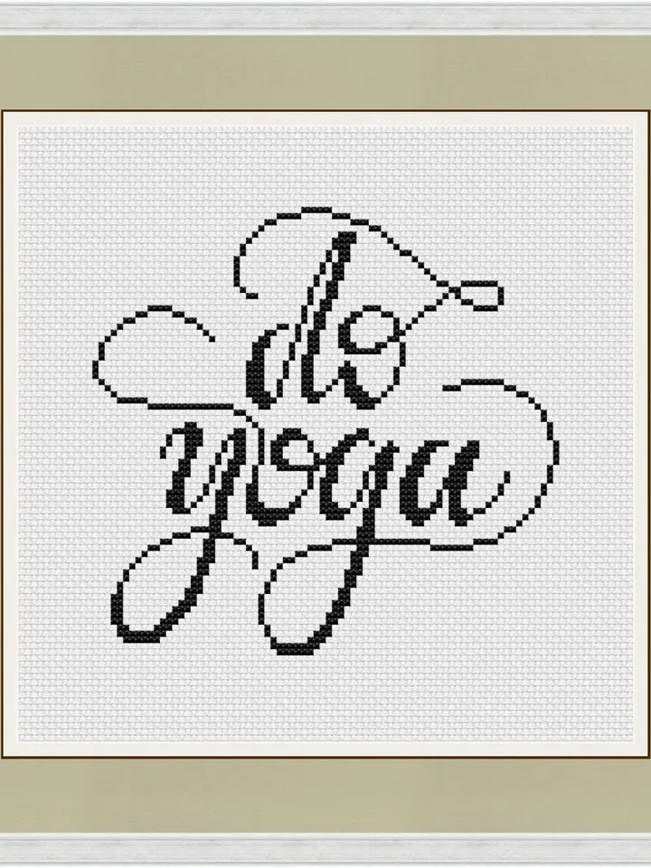Do Yoga Cross Stitch Pattern PDF, Meditation Embroidery Pattern, Yoga Art Cross Stitch Pattern Modern, easy xstitch