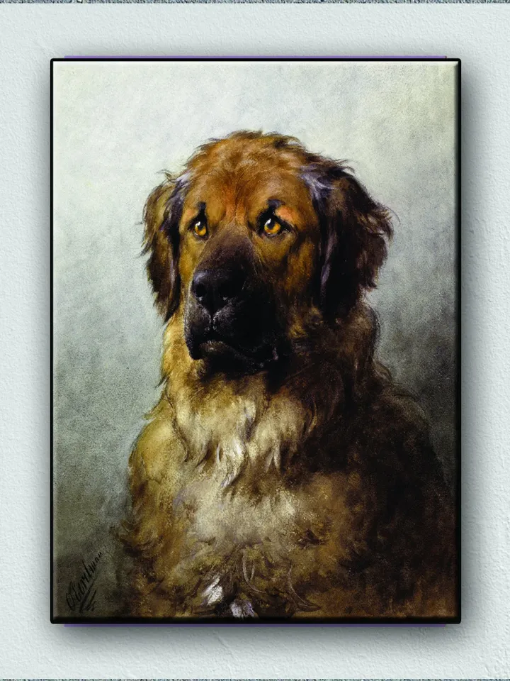Dog Print on Canvas , Floating Frame Option, Modern Wall Art, Extra Large Canvas Wall Art