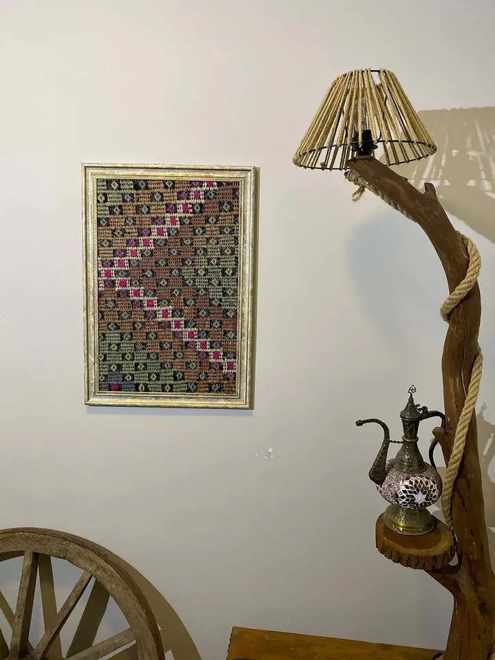 Vintage wall kilim art, unique hand-woven woolen kilim on the wall, home decor , 50x70 cm