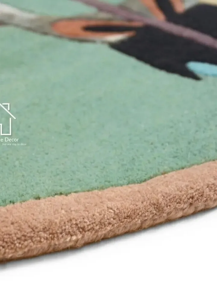 BUNNY Round Shape Wool & Silk Rug Handmade Area Rug Hand Tuft Rugs Morden Rugs for Living Room Rugs Bedroom rug Designer Area Rug