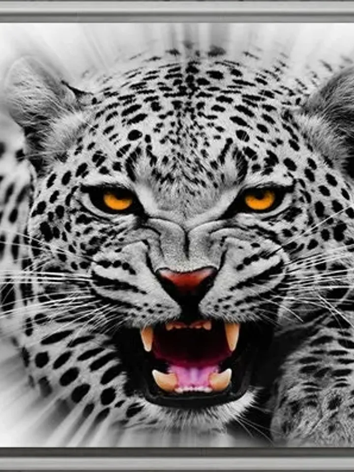 Wild Leopard Print on Canvas , Floating Frame Option, Modern Wall Art, Extra Large Canvas Wall Art