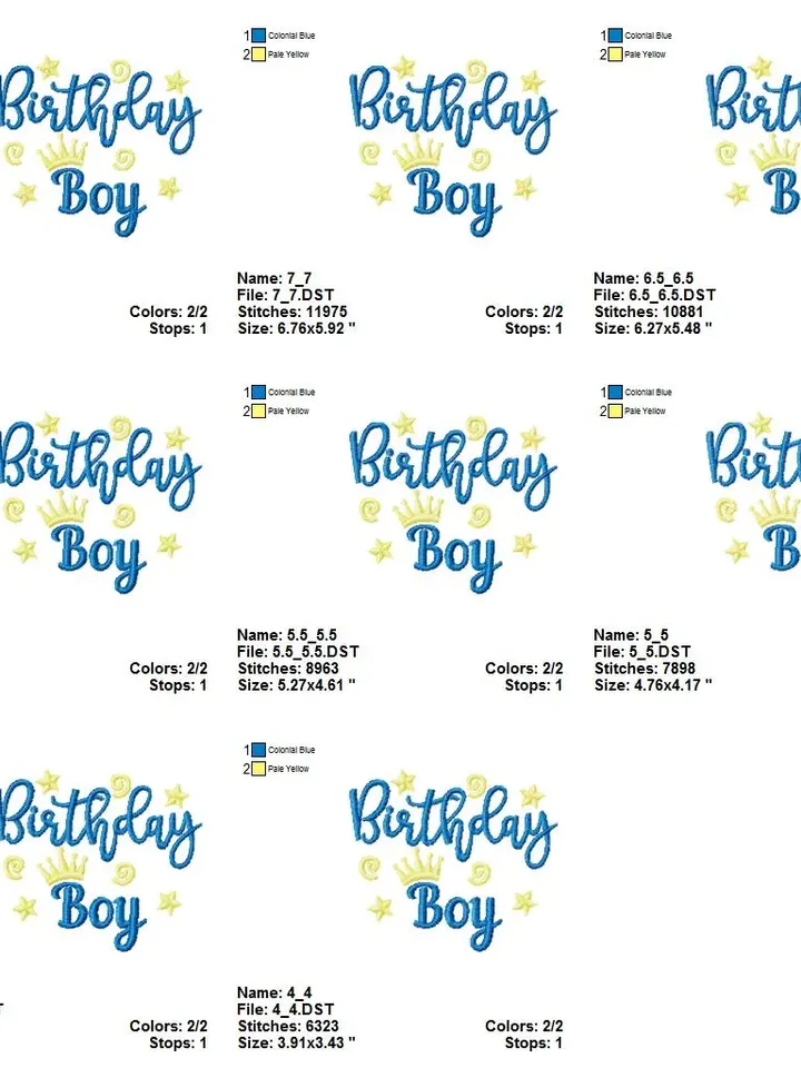 Birthday Boy Baby first birthday boy 1st birthday Design Applique for Machine Embroidery