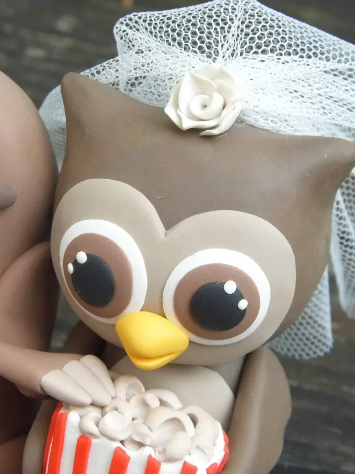 Forest Animal Wedding Cake Topper, Barn Wedding, Wedding Gift For Couple, Rustic Cake Topper, Bird Cake Topper Figure, Custom Cake Topper