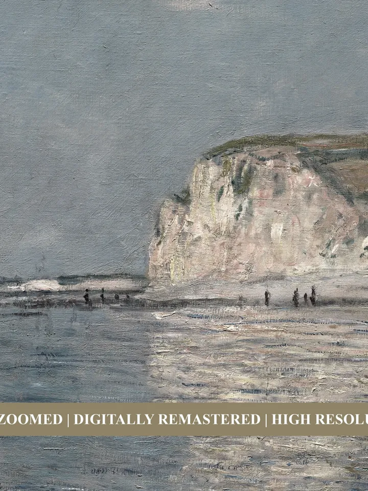 Vintage Moody Coastal Landscape Painting, Claude Monet Printable Wall Art, Downloadable | 08
