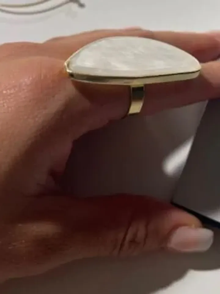 Pearl Ring, Pearl Look Ring, Big Pearl Ring, Gold Pearl Ring, Pearl Ring Gold, Adjustable Pearl Ring, gold pearl ring large stone