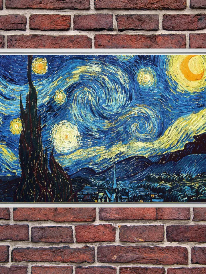 Night stars Print on Canvas , Floating Frame Option, Modern Wall Art, Extra Large Canvas Wall Art
