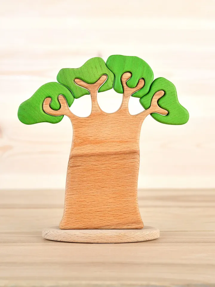 Wooden baobab tree/wooden puzzle