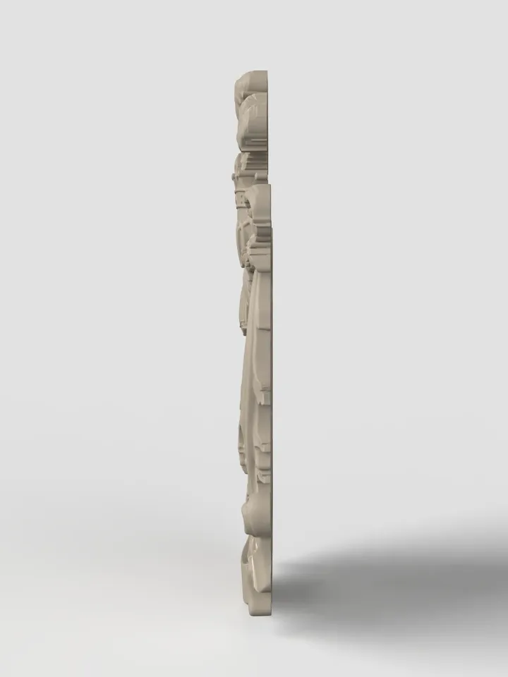 3D Model STL CNC Router file 3dprintable Panel Medieval Coat of Arms