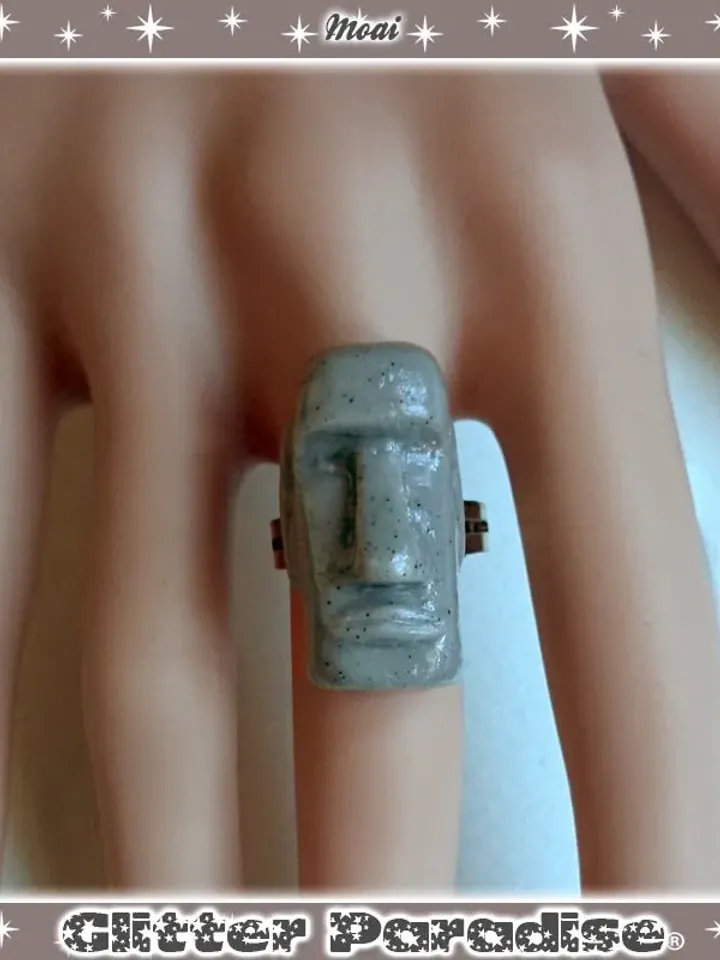 Moai - Earrings - Moai Jewelry - Easter Island Statue - Easter Island Totem - Tiki - Moai Earrings - Easter Island Ring - Glitter Paradise®