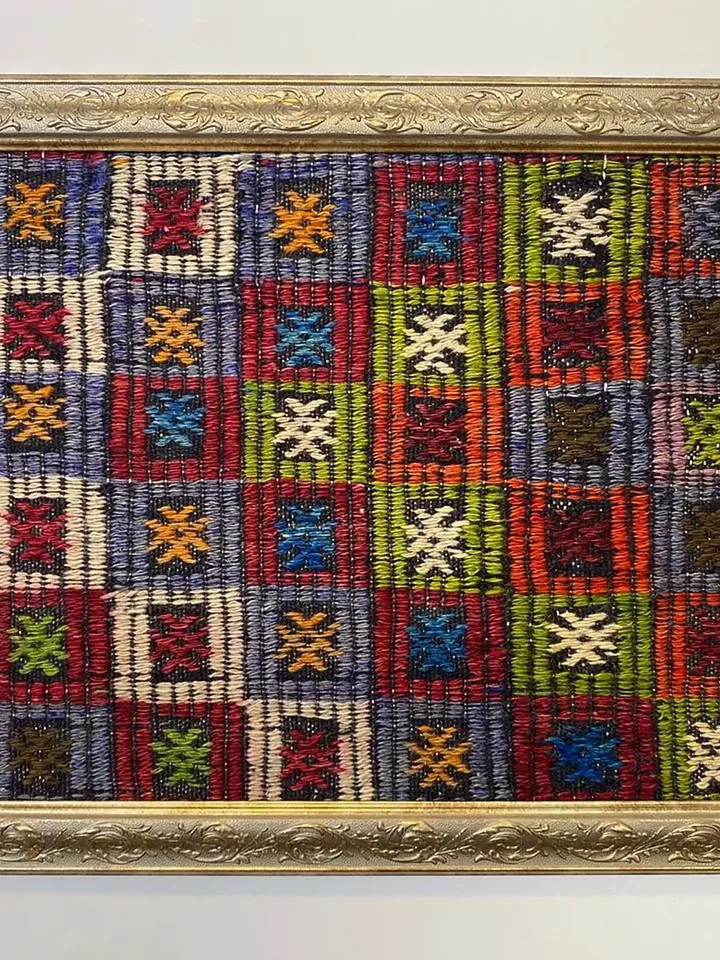 Hand-Woven Vintage Kilim Wall Hangings - Unique Home Decor - 50x70 cm - Boho Chic Woolen Art