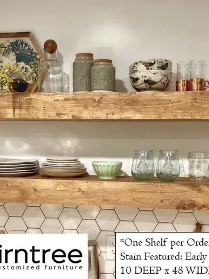 Wood Floating Shelf 10-inches Deep | Rustic Shelf| Farmhouse Shelf | Floating Shelf | Reclaimed Wood | Handmade Shelves | Wood Wall Shelf