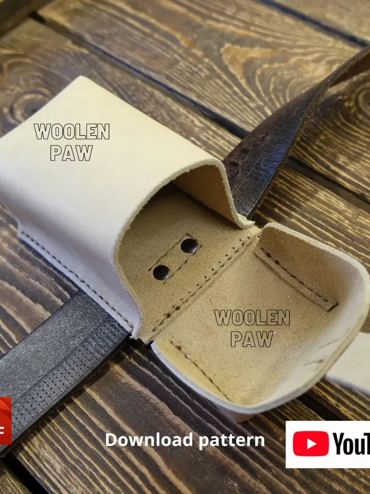 PDF template - army leather ammo pouch. BG8