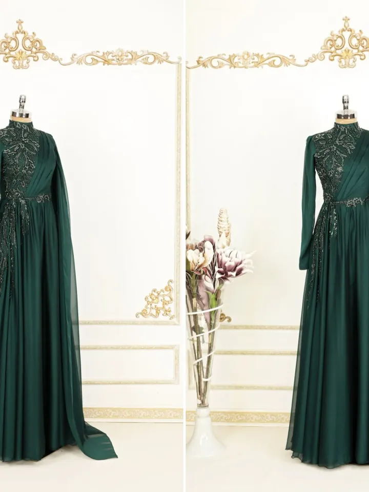 AHUNARE HIJAB - Wedding Dress, Muslim Evening Gown, Nikah, Islamic Wedding, Engagement, Bridesmaid