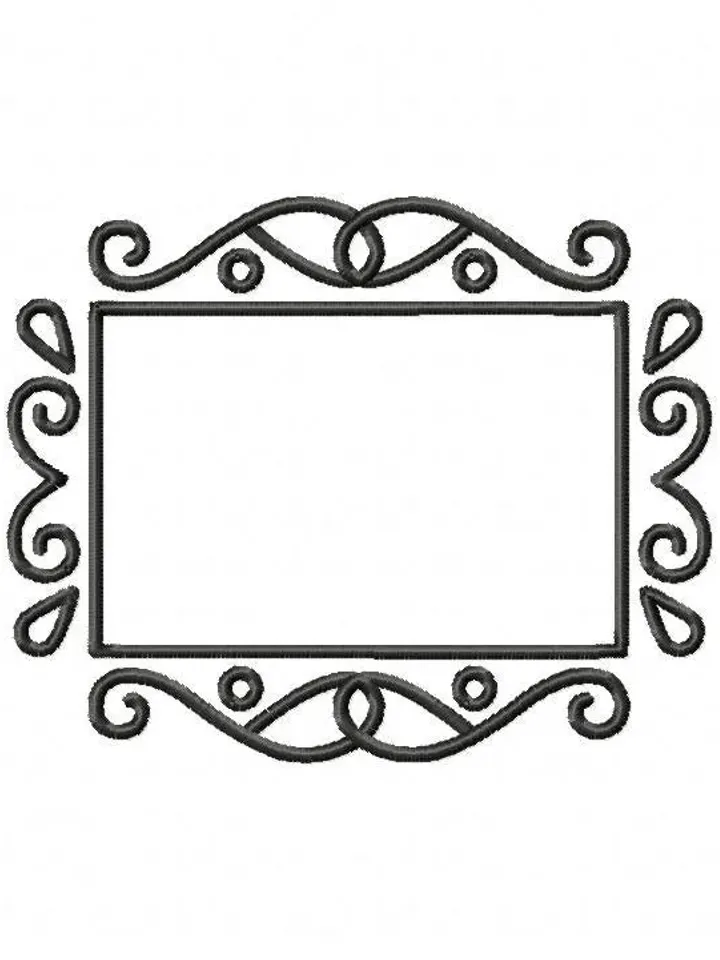6 Pretty Monogram Frames Embroidery Design Pack,7 sizes,Chop it,Instant Download,Digital Machine,Holiday Applique Design,Gnomes Embroidery