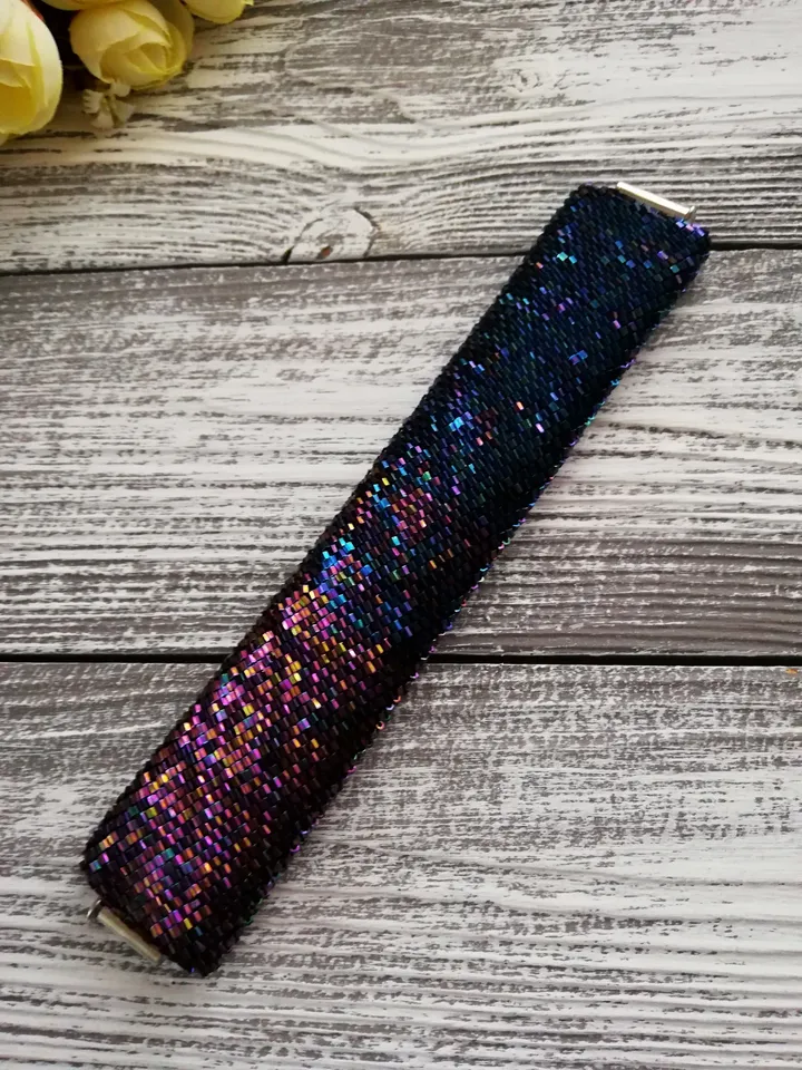 Seed Bead Crochet Bracelet , Multicolored Decoration Bead Bracelet