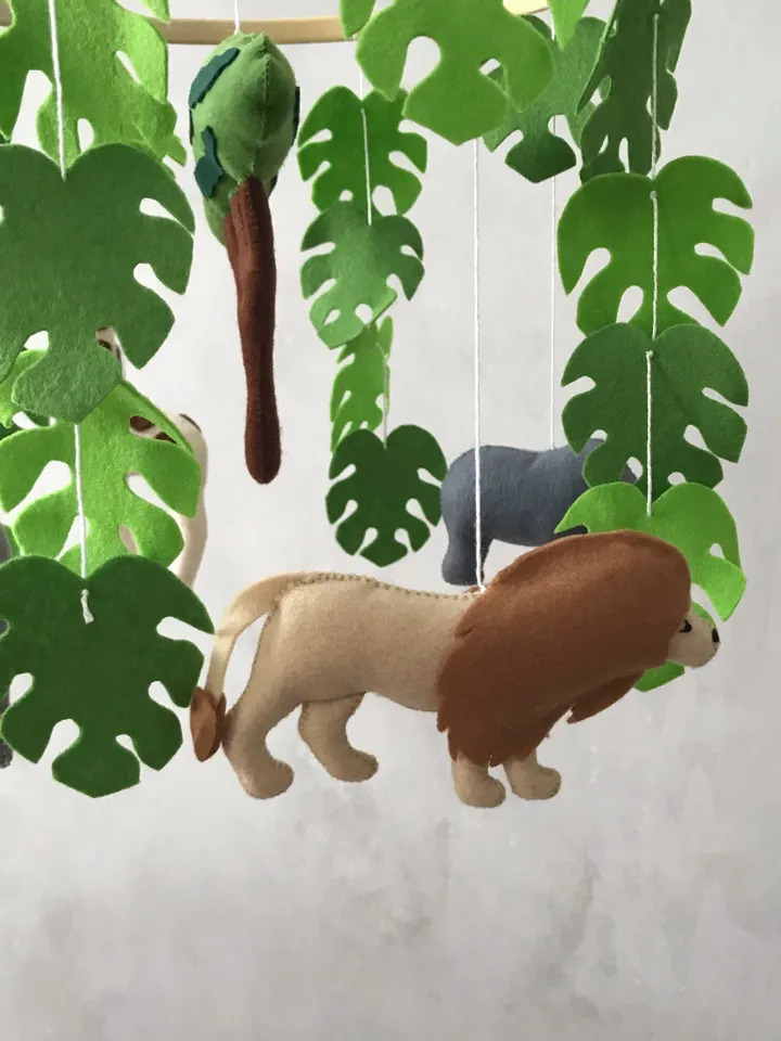 Jungle animals baby mobile Safari crib mobile neutral nursery