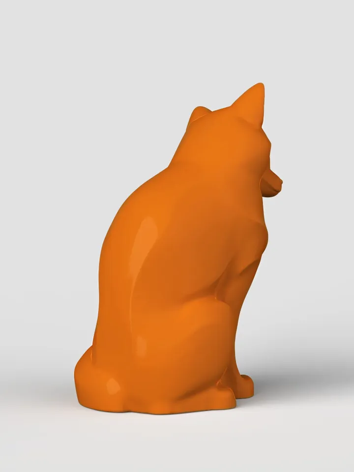 3D Model STL CNC Router file 3dprintable Fox Statuette
