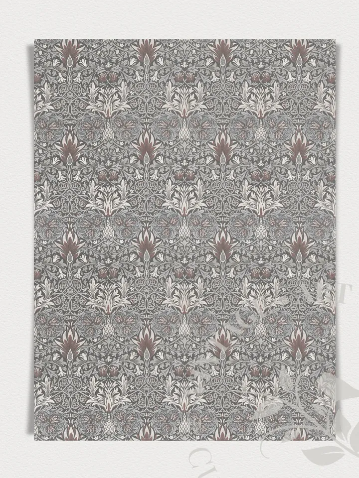 William Morris Textile Wall Art Vintage Print, Muted Floral Ornament, PRINTABLE Home Decor | 83