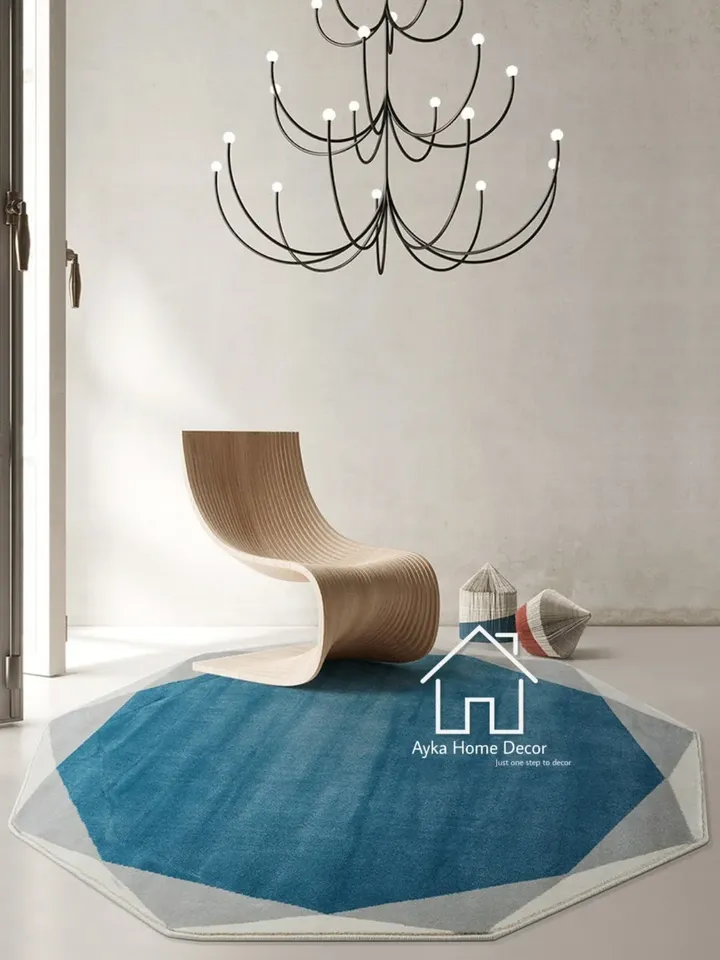 Ayka Modern Round Hand Tufted 100% Pure Woolen Living Room Carpet / Hall Rugs / Dining Rugs / Kids Rugs / Woolen Rug / Christmas Gift