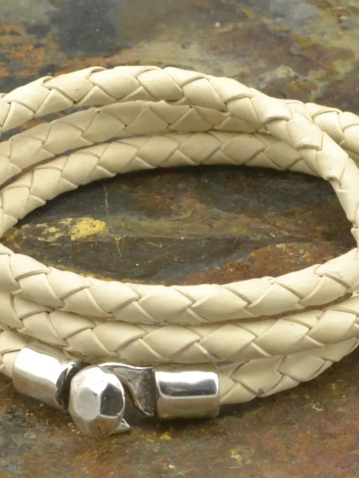 Gifts for Him, Braided Bracelet Triple Wrap, Men Leather Bracelet, Men Gift Ideas, Cool Surfer Bracelet, gifts for Husband Birthday Dad