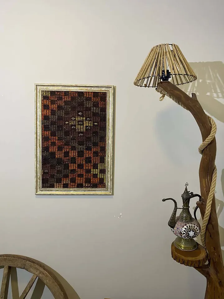 Vintage wall kilim art, unique hand-woven woolen kilim on the wall, home decor , 50x70 cm