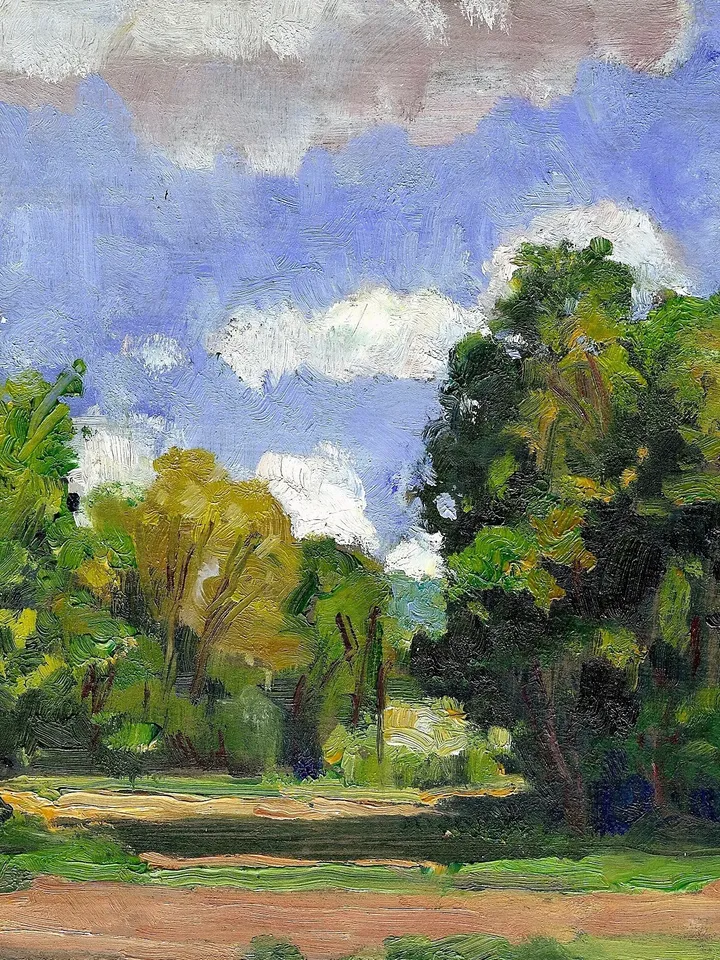 Small Vermont Landscape Painting - Summer Field - 6x7 Oil on Panel, Plein Air Impressionist Fine Art, Signed American Original