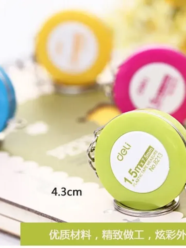 Deli 1pcs Mini Tape Measure 150cm/60 Inch Portable Bust Waist Clothing Tape Measuring Height Meter Soft Ruler Children Supplies