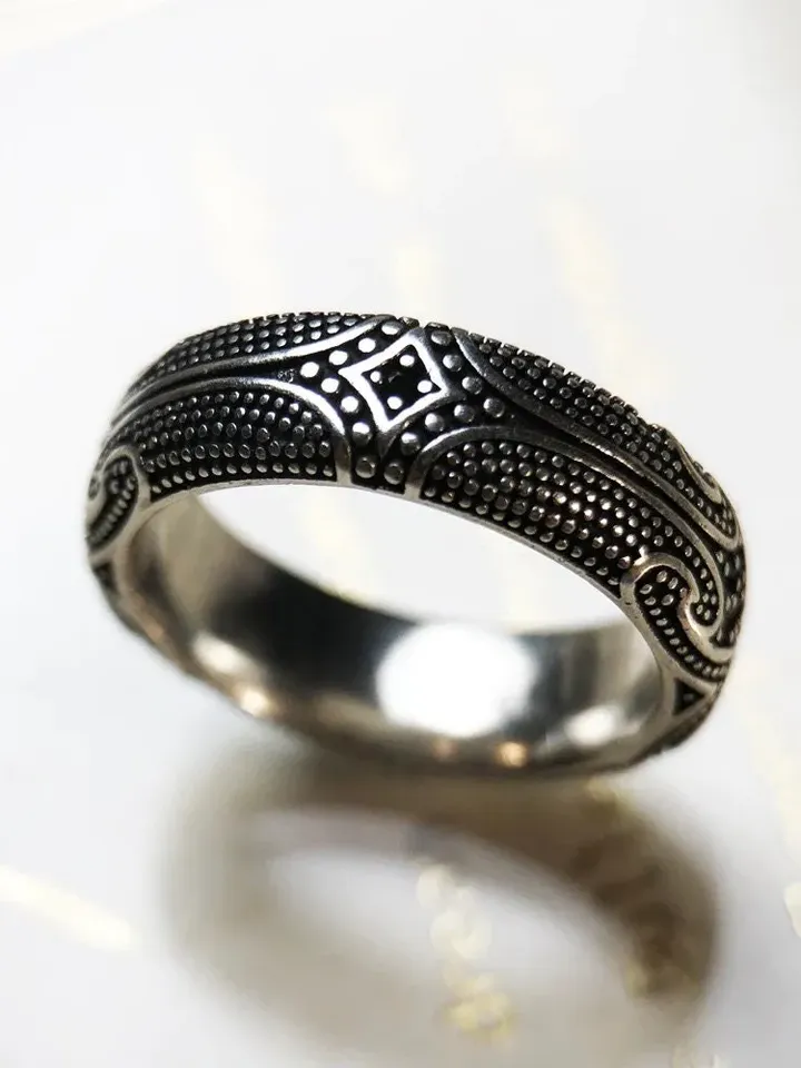 Bohemian Ring, Sterling Silver Boho Ring, Aztec Ring, Boho Ring, Unique Ring, Tribal Ring, Bohemian Rings, Boho Rings,
