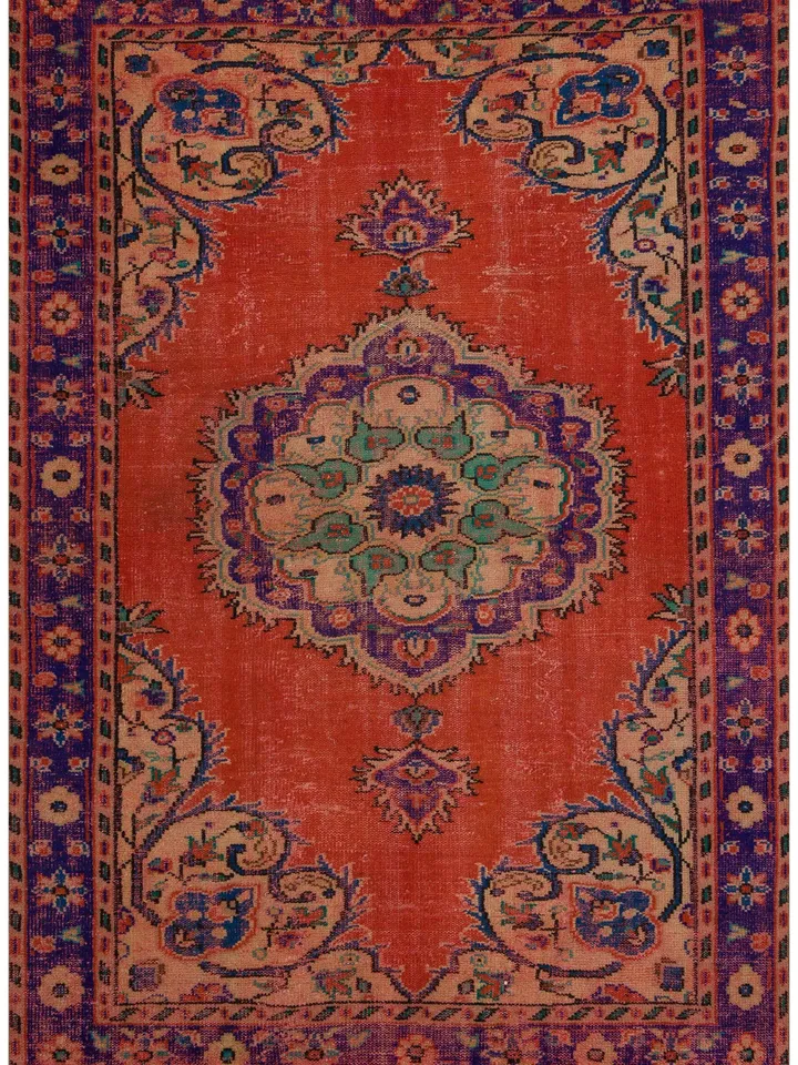 Add a touch of warmth to your living room with our Orange Turkish Rug 180x266 cm