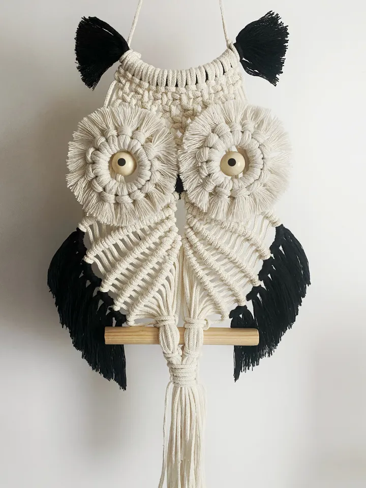 Set of 4 Macrame PATTERNS / OWL Wall Hangings