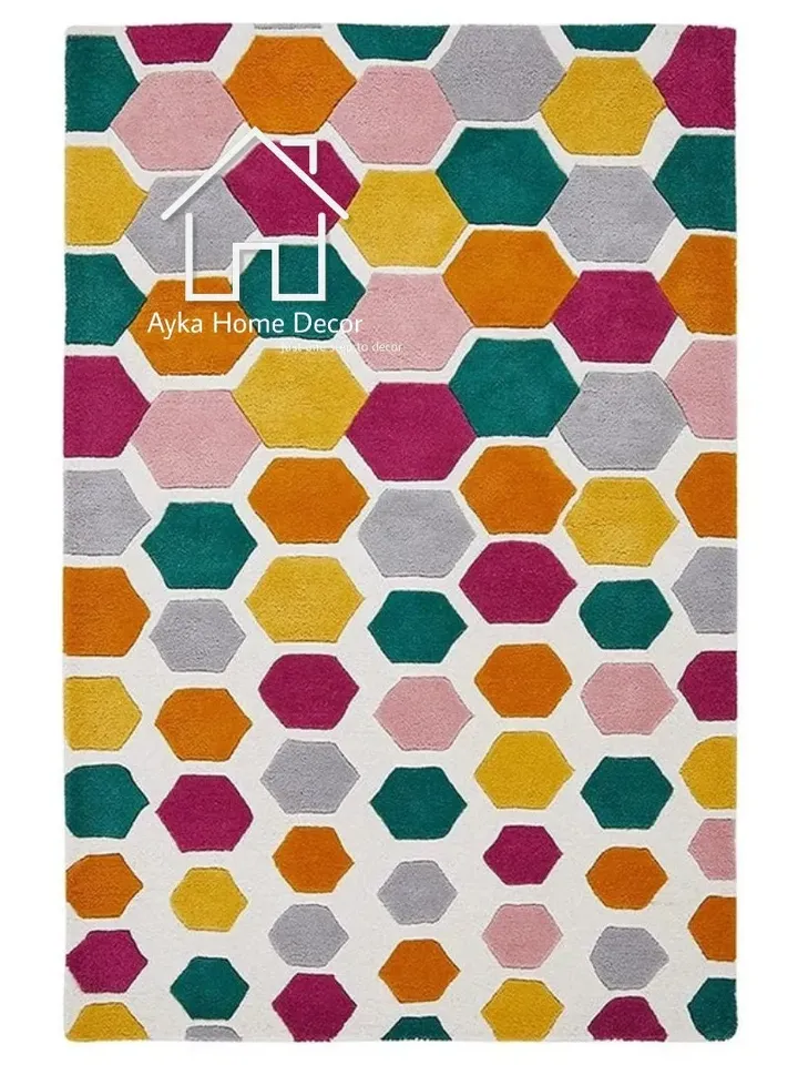 Ayka HandMade Tufted 100% Fine wool Trending carpets and rugs for Living Room and for kids room / Hall Rugs / Office Rugs / Christmas Gifts