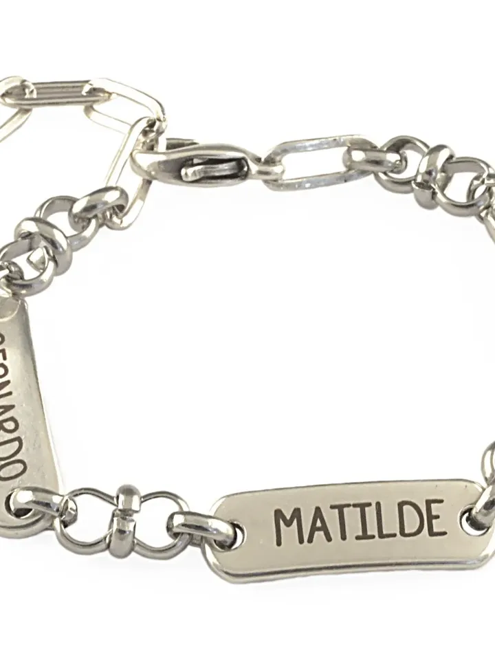 Personalized Multiple Name Bracelet for Women, Grandma Christmas Gift with Kid's Name, Custom Engraved Monogram Christmas Bracelet for Women