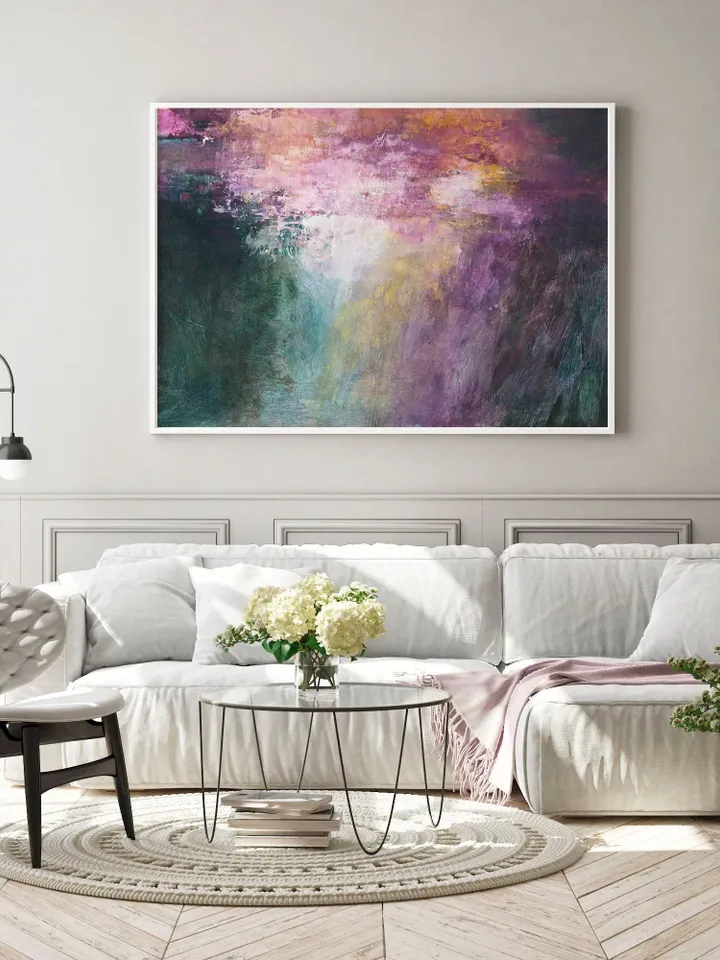 Landscape abstract artwork, Nature inspired wall decor, Extra large painting, abstract landscape painting, Modern art, Acrylic Painting