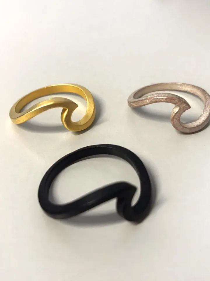 Wave Ring, Sea Wave Shaped Gold Ring, Ocean Wave Ring, Dainty Surfer Ring, Index Middle Finger Ring, Ocean Beach Jewelry, Thumb Ring