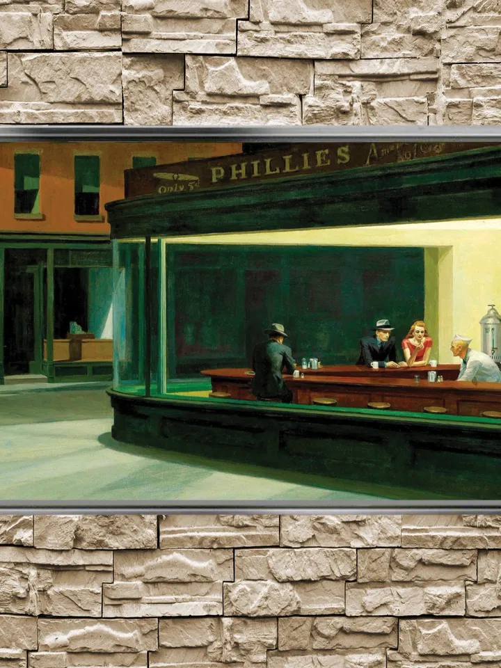Bernie Sanders Meme Diner Print on Canvas , Floating Frame Option, Modern Wall Art, Extra Large Canvas Wall Art