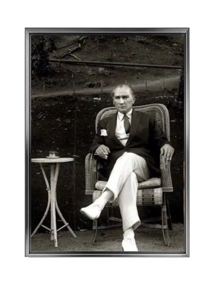 Mustafa Kemal Atatürk Print on Canvas , Floating Frame Option, Modern Wall Art, Extra Large Canvas Wall Art
