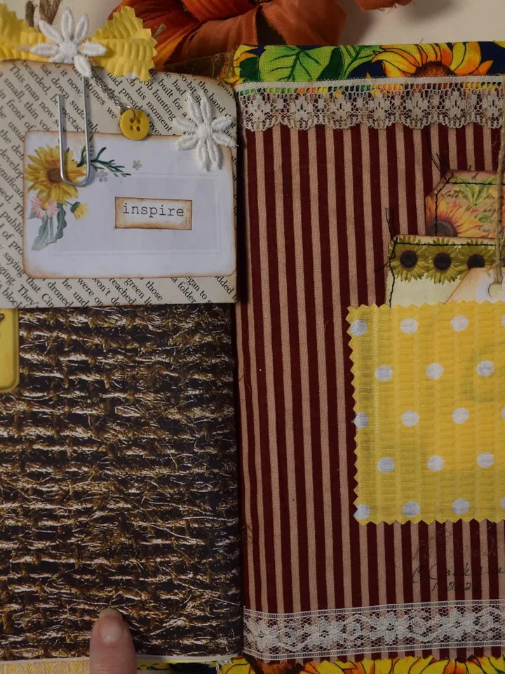 Junk Journal "Sunflower Dreams"- Sunflower Themed Journal- Sunflower Themed Diary