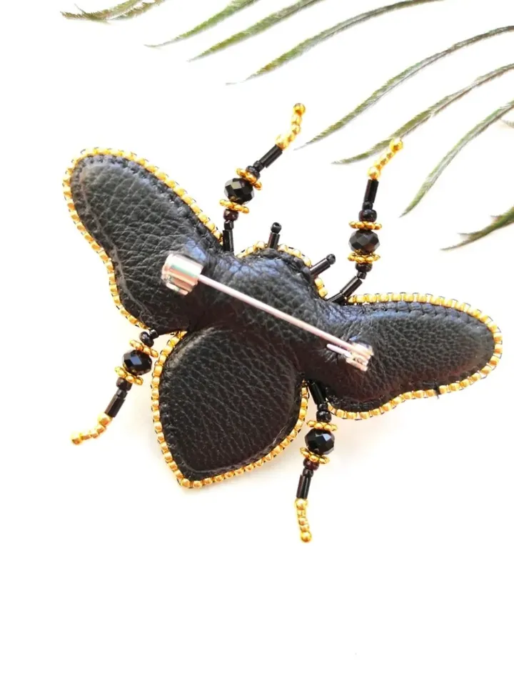 Beaded insect brooch, insect pin, mooth brooch, butterfly brooch, bug pin, bee brooch, bug brooch, insects, madam toto