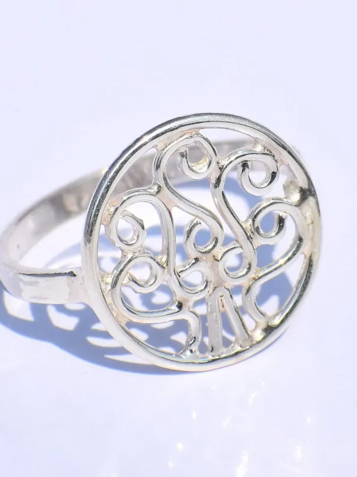 Spiral Ring, Silver Handcrafted Ring, 925 Sterling Silver Ring, Silver Tree Ring, Silver Dainty Ring, Silver Thin Ring, Silver Promise Ring