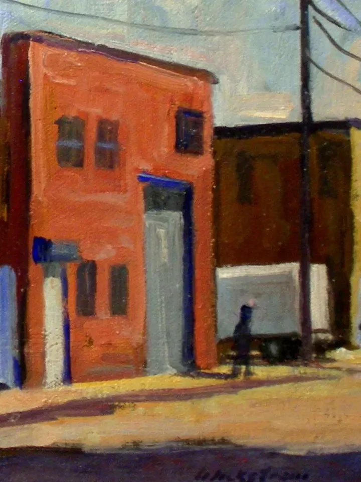 Original Vintage New York Cityscape Painting -Old Kosciuszko Bridge/Greenpoint Brooklyn/NYC- 11x14 Oil on Canvas, American Realist Fine Art