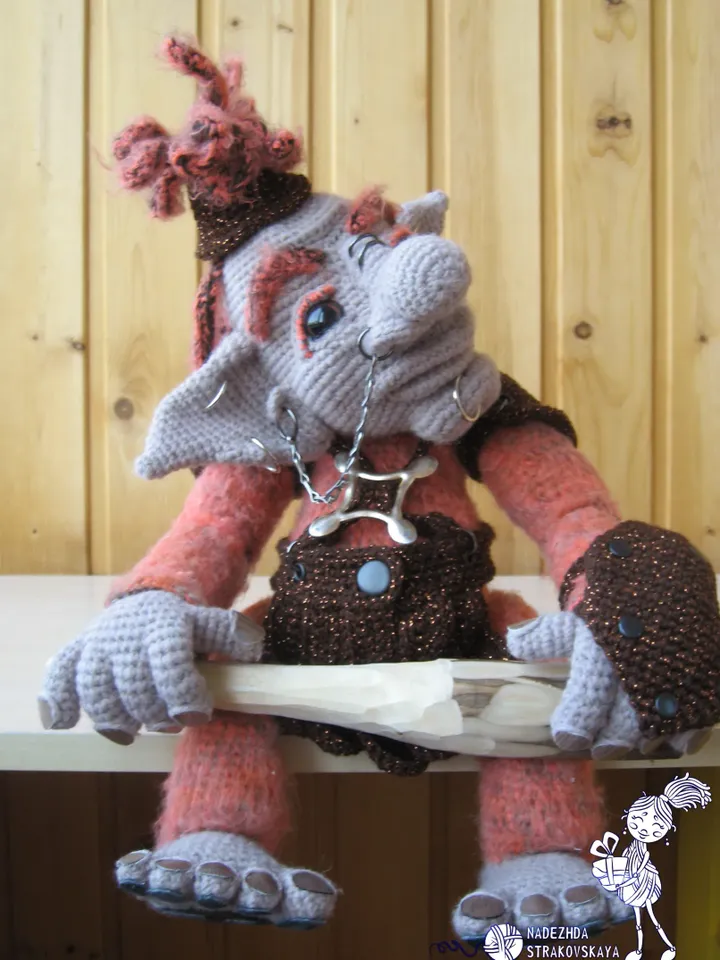 Tutorial: TROLL WARRIOR Terrible. Crochet pattern version 3*