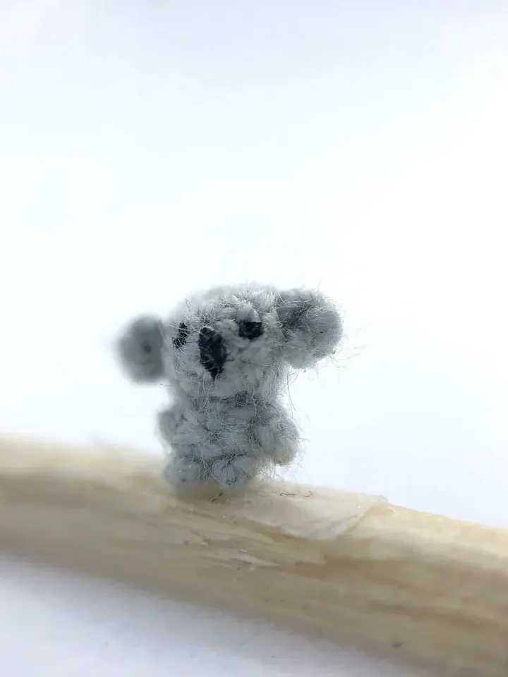 Koala micro crochet animal tiny toy dollhouse miniatures cute koala toy small gift collection miniatures toy