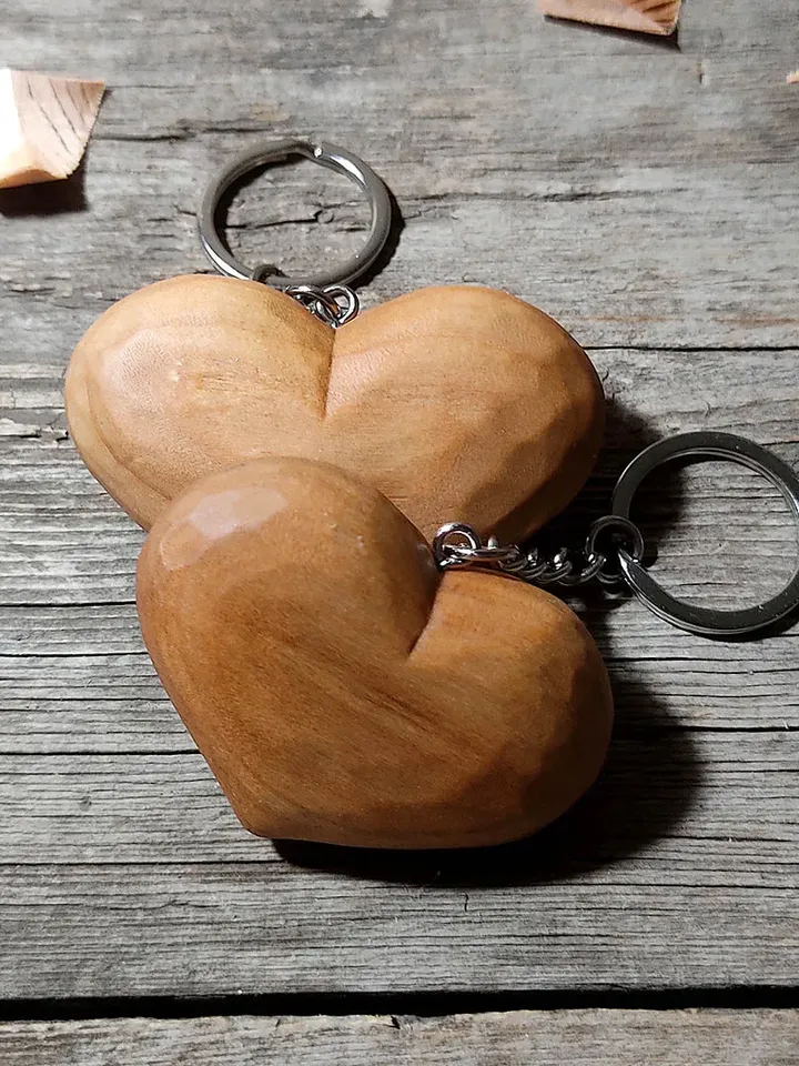 Handmade wooden hearts, Wood keychains, Couples wooden hearts gift, Willow wood love, 9th anniversary gift for couples