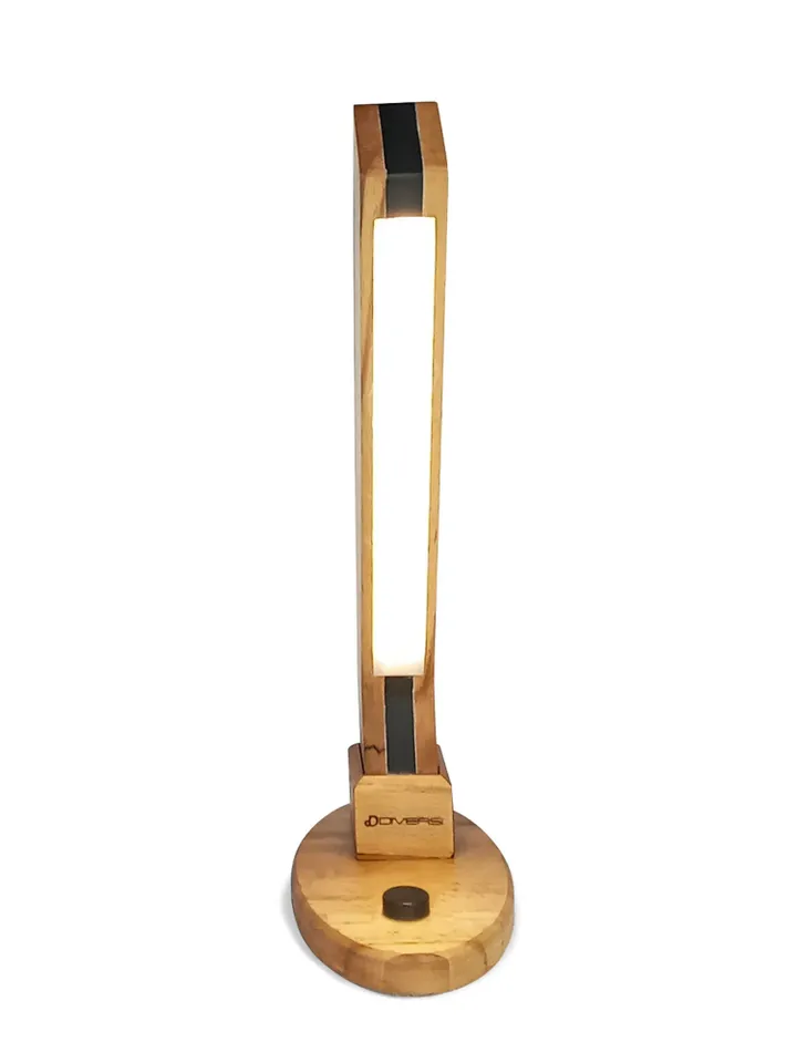 LED table lamp, modern desk light, wooden lamp